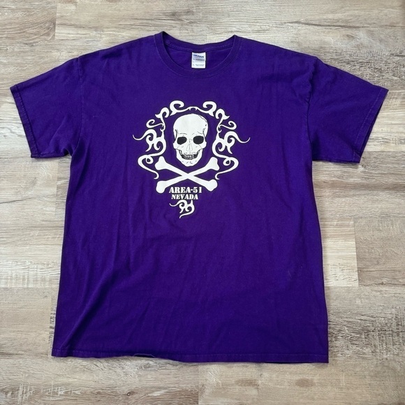 00s purple Area 51 UFO Alien t shirt men’s XL - Picture 2 of 6